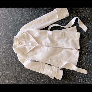 White Pea Coat- Size Medium.